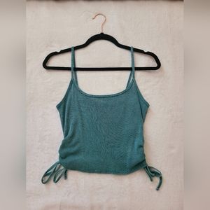 Teal Crop Tank Top